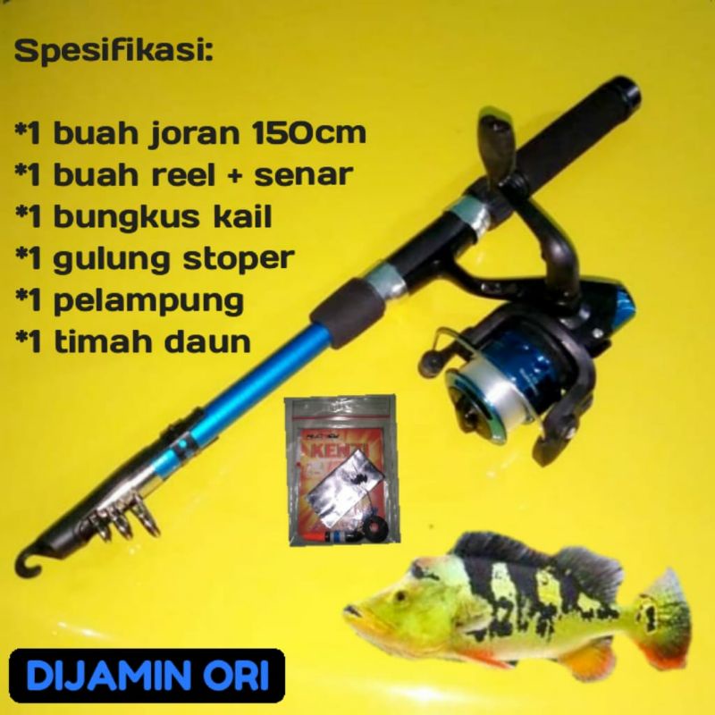 Set Pancing Murah Alat Pancing Joran Reel Paket A