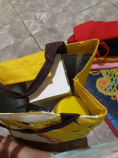 Tgb Botol Kaca Lapis Plastik Karakter Kartun Anti Slip Dan Tahan Panas