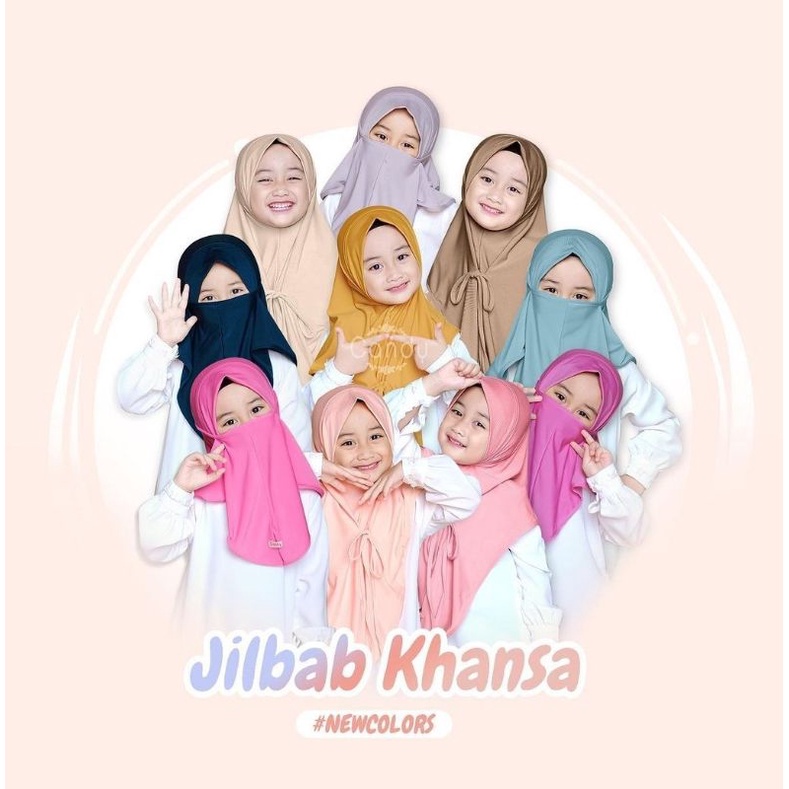 Jilbab Jersey Super Anak Premium 1-3 Tahun, Jilbab Khansa