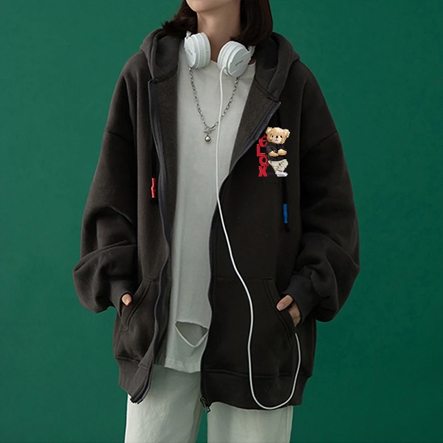 Hoodie Zipper Realex Hoodie Unisex Size L-XXL