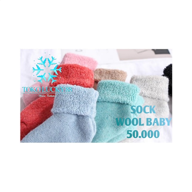 IMPORT MOLLAD Sock Wool Baby Kaos kaki rajut wool anak musim dingin