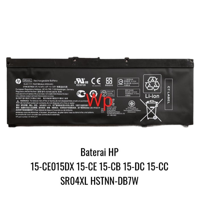 Baterai HP PAVILION 15-CB075TX 15-CB007TX 15-CB006TX SR04XL TPN-Q193