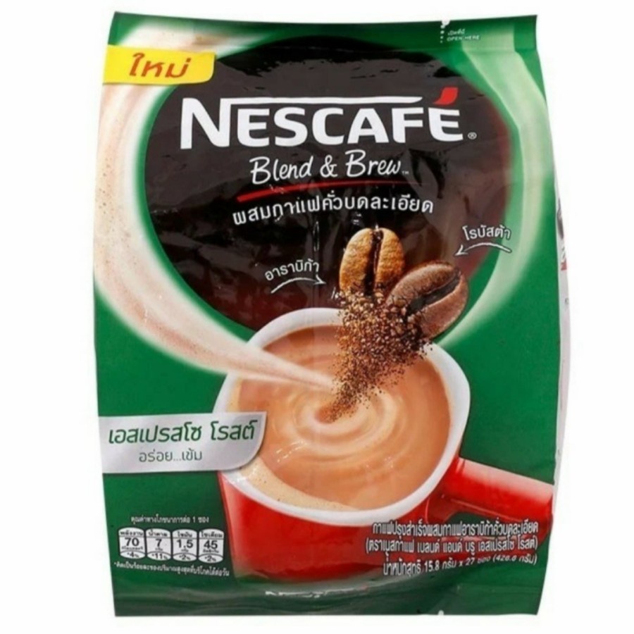 Nescafe Blend &amp; Brew Espresso Roast Instant Coffee (27 sachet)