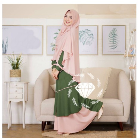 SET GAMIS SYARI BAJU MUSLIM PESTA MEWAH CANTIK TILE BRUKAT BROKAT TULLE POLKADOT BUSUI KHIMAR PAYET