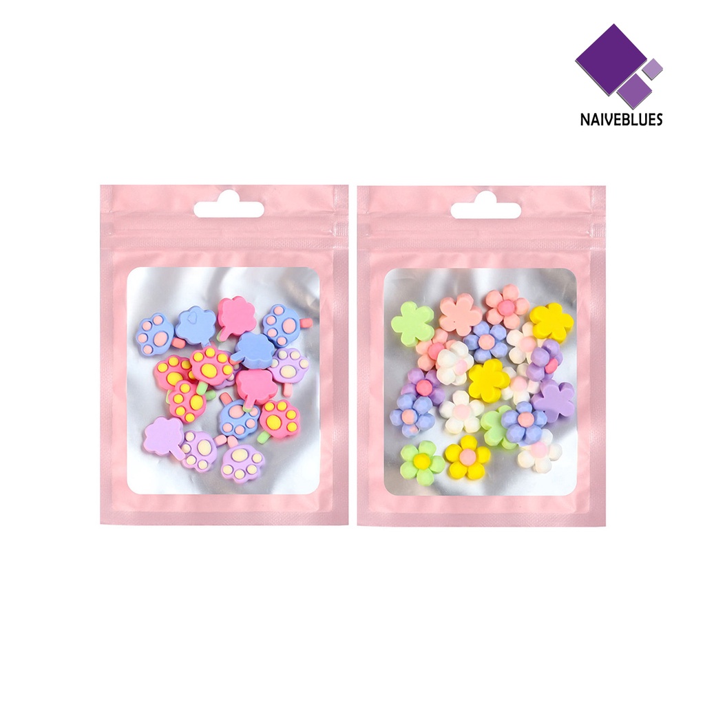 Naiveblue 20Pcs Charms Berlian Imitasi 3D Bahan Resin Tahan Air Untuk Dekorasi Nail Art