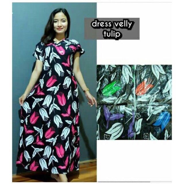 Daster Wanita Veli Panjang Kekinian Bahan Rayon Ld 100