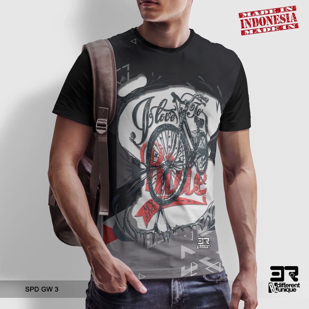 [ COD ] KAOS PRINTING GAMBAR SEPEDA GW 3 - BAJU DISTRO ORIGINAL MOTIF HOBI HOBBY OLAHRAGA OLAH RAGA 