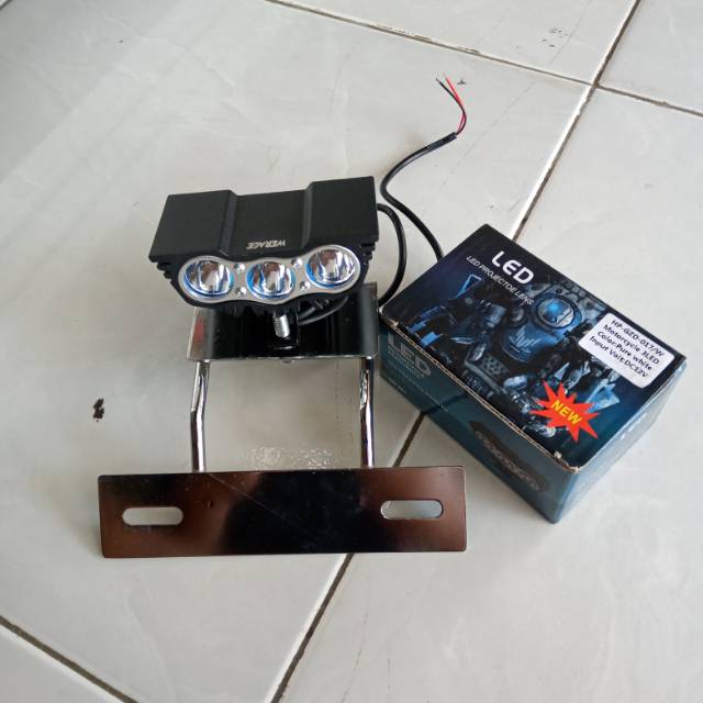 Lampu led mata 3 rx king set dudukan