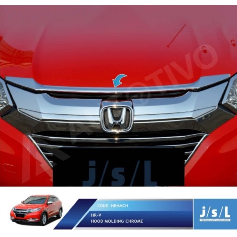 Honda HRV List Lis Kap Mesin/ Hood Molding Chrome
