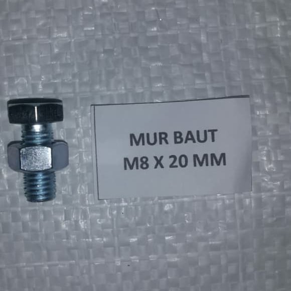 Mur baut 8 x 20 / Bmp m8 x 20 galvanish / Bmp m8 x 20 murah