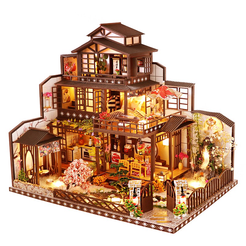 Cutebee DIY Kit Miniatur Rumah Boneka dengan Furnitur Kit 