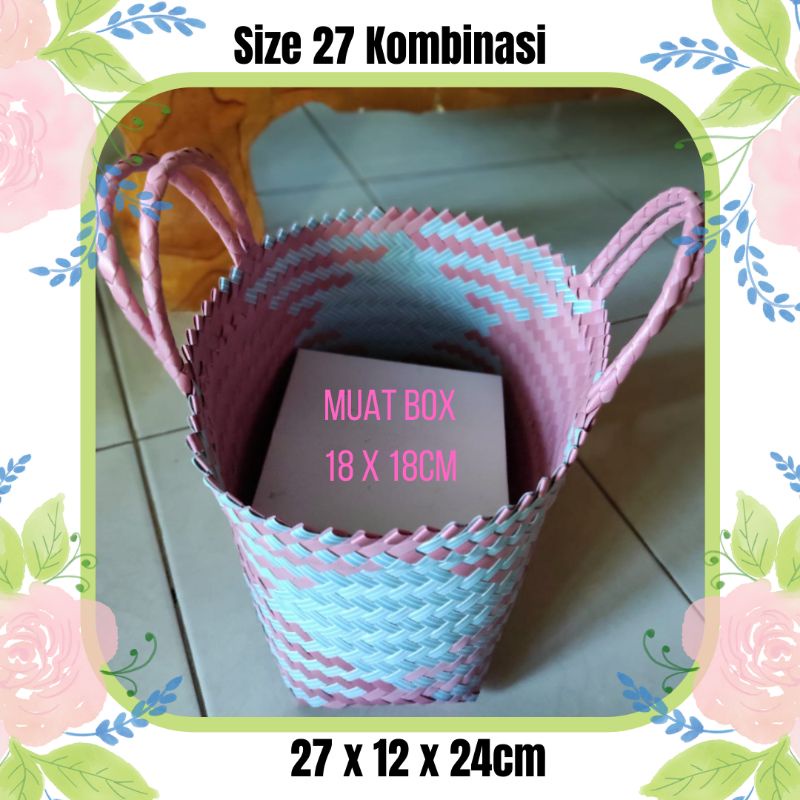 Tas Anyaman Lurik/ Tas Wadah Belanja Parcel Berkat  Nasi Box