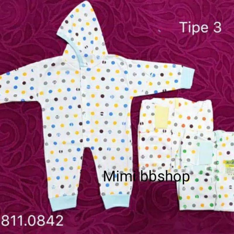 3pcs Jumper bayi kaki terbuka dan tertutup / Jumper bayi newborn katun halus