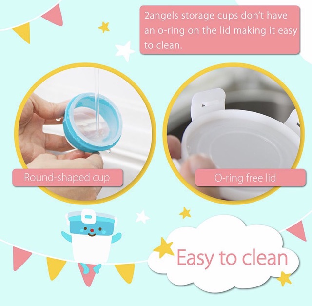 2angels silicone baby food storage cup 120ml