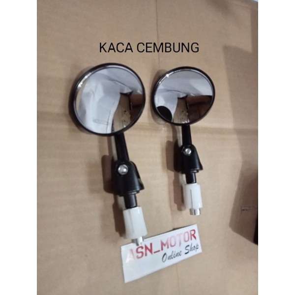 Spion jalu bulat kaca cembung BAR END Universal Semua Motor bisa