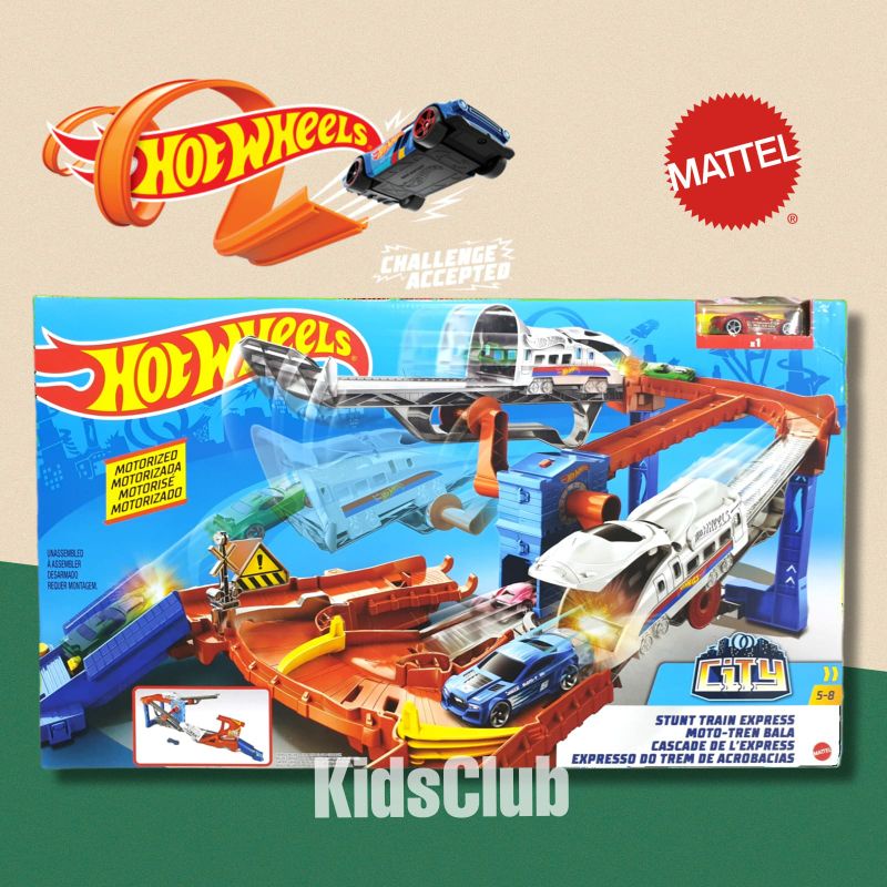 Track Hotwheels Stunt Train Express Moto/Track Hotwheels City