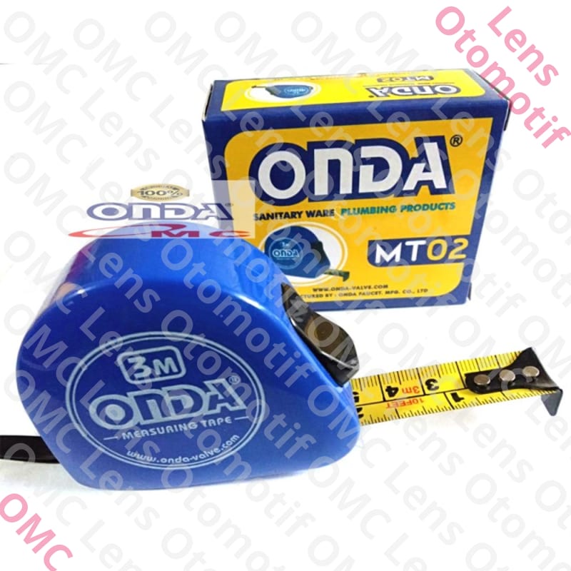 (100% ORIGINAL EM ) Meteran Meter Roll 3 Meter ONDA MT 02 Pasti bagus