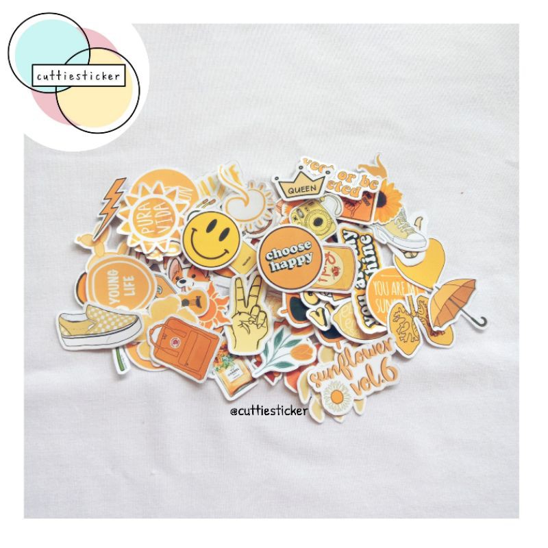 

Sticker Aesthetic Kuning dan Orange | Sticker cutting | Sticker Lucu | Sticker Bulletjournal | Sticker studygram | Cuttiesticker | (60+ Pcs)
