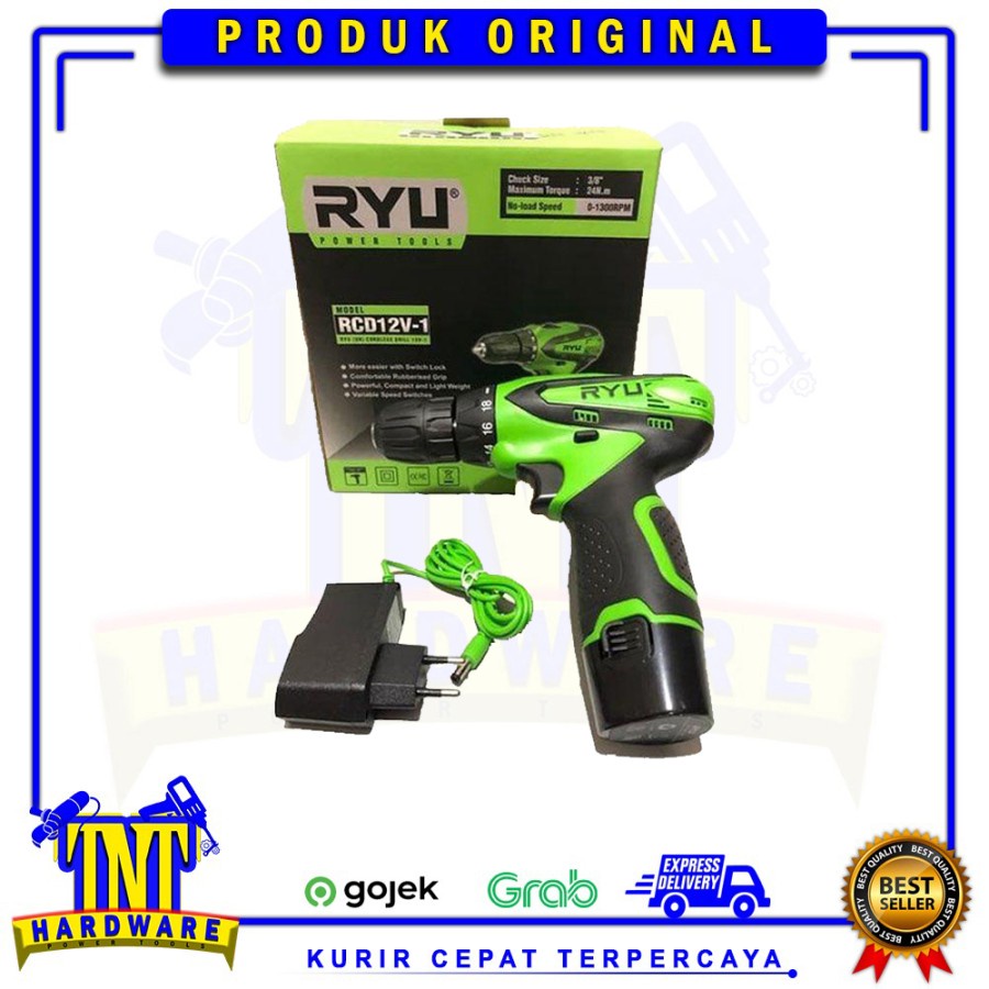 Ryu Mesin Bor Cordless Ryu RCD 12V-1 Mesin Bor Baterai Ryu RCD12V-1 Original