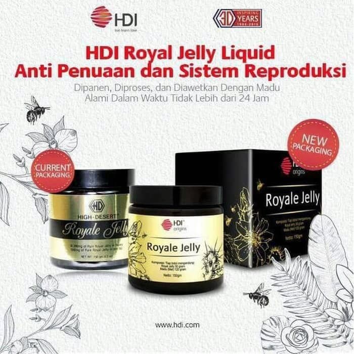 HDI Royal Jelly Liquid 150 gram Untuk Meningkatkan Produksi Kolagen dan Anti penuaan