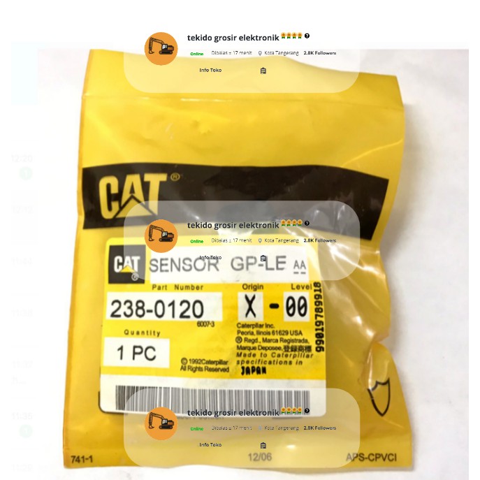 Sensor Speed CAT 320D E320D 238-0120 2380120 238 0120 CAT 320