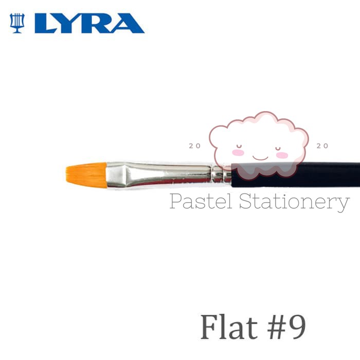 

Kuas Lukis Lyra Flat No. 9 - Kuas Lyra Datar - Taklon Art Brush Lyra