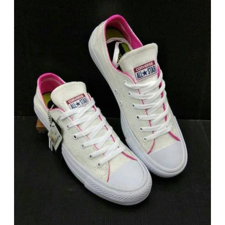 Converse Ct Size 36-40 Sepatu Wanita Sneakers Casual Pink Blue Abu - Fuchsia, 36