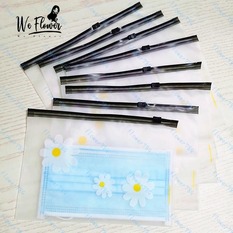 

DAISY ZIP POUCH WATERPROOF Dompet Aksesoris Tempat Pensil Masker Alat Tulis Penyimpanan Ziplock
