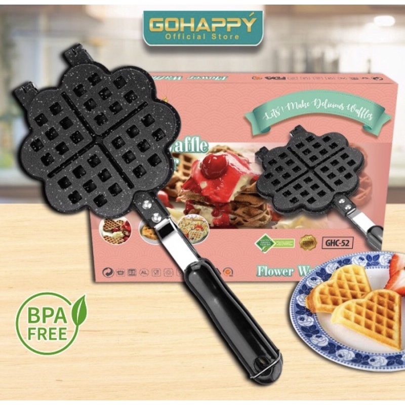 Gohappy GHC52 Waffle Maker Cetakan Kue Bunga