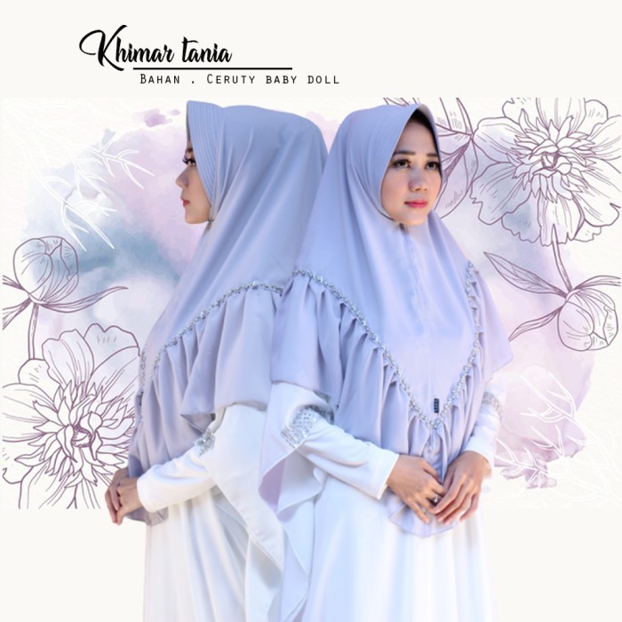 KHIMAR TANIA SYARI 2 LAYER CERUTY HIJAB KHIMAR JILBAB SYARI 2 MURAH KUDUNG KERUDUNG MUSLIMAH HALUS