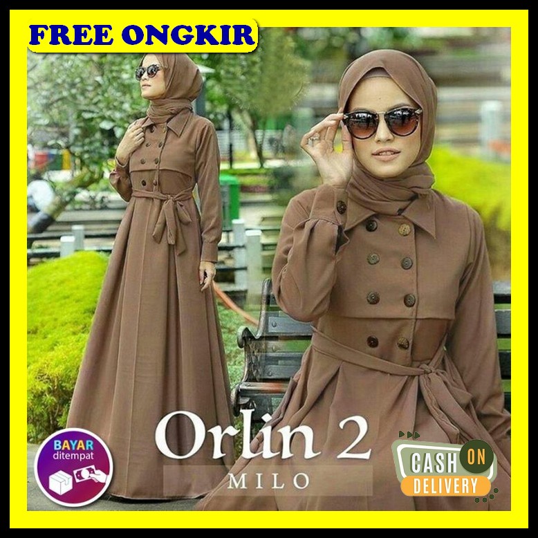 Dres Muslimah Buju Muslim Wanita Sari Games Jumbo Mewah Bj Muslim Casu Orlin Dress Maxi Dress Gamis