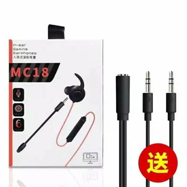 Leyoya GAMING HEADSET + Mic EARPHONE MOBILE  GAMING MC 18 PLUS MIC PUBG ML Mobile Legend Free Fire Zoom Meeting