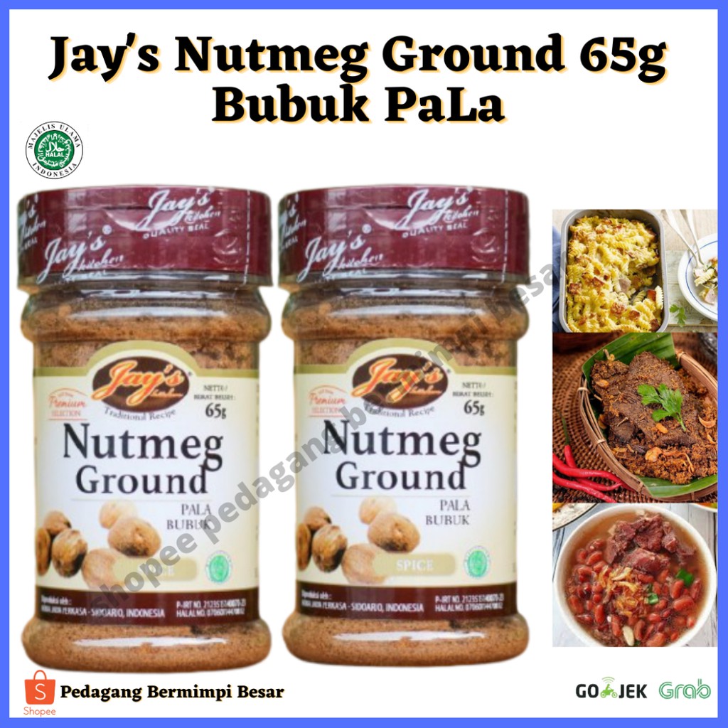 Jay's Nutmeg Ground 65g/ Bubuk PaLa/ Bumbu Rempah Masak/jays