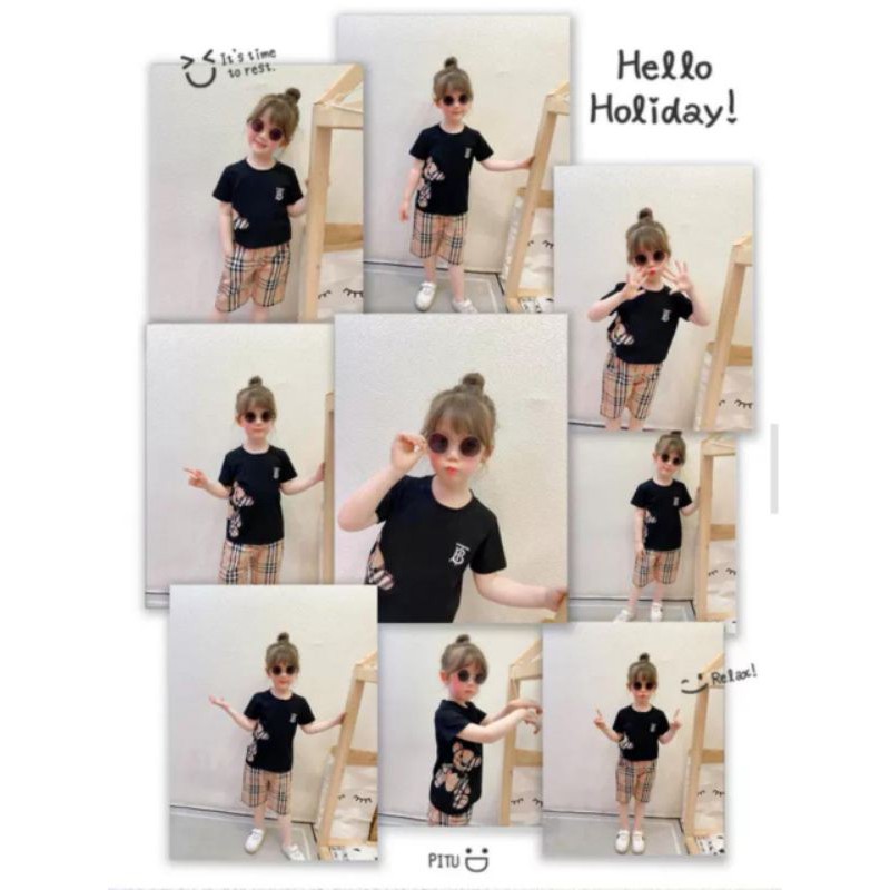 Setelan Anak Perempuan /Setelan Anak/Setelan Burberry/Setelan Import/Burberry