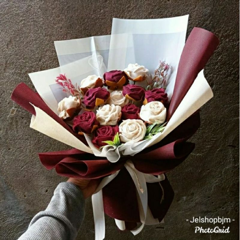 Bucket Bunga Flanel Besar Termurah / Buket Bunga Flanel Besar / Bucket Bunga Flanel / Bucket Wisuda 