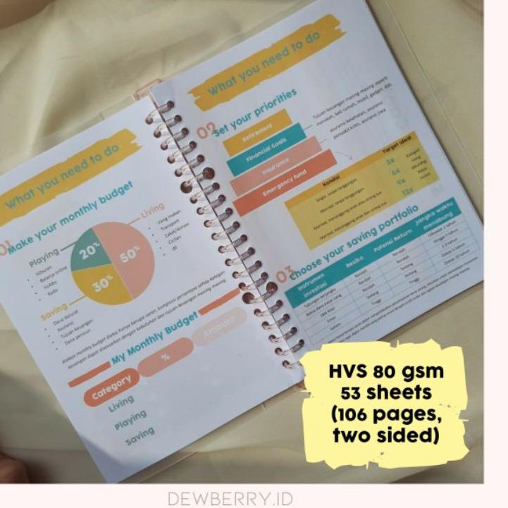

『DISKON』 FINANCIAL PLANNER / SINKING FUND POUCH (Size: A5/B5) Kertas File/Kertas Binder | dewberry.id murah