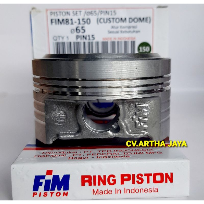 PISTON KIT FIM FIM81 CUSTOM DOME MENTAH ( 63,5 / 64 / 64,5 / 65 ) ( PEN 15 / PIN 15 )-1