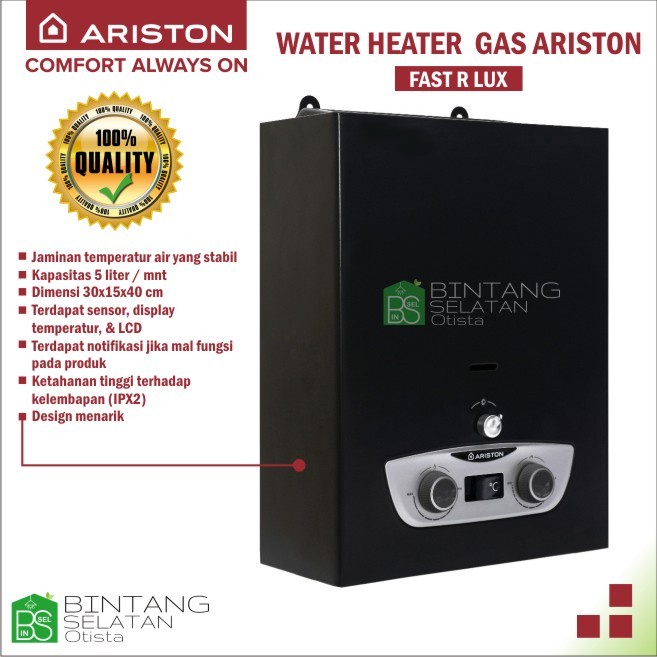 WATER HEATER GAS ARISTON FAST R LUX PEMANAS AIR GAS ARISTON FAST R