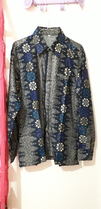 Mm-batik Pria Lengan Panjang Motif Modern / Kemeja Batik Lengan Panjang Pria Premium