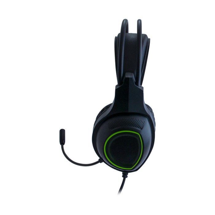 Headset Gaming NYK HS-P09 PARROT USB 7.1 Sound Green LED