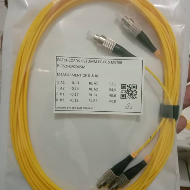 Patch cord fC-fC 5M duplex