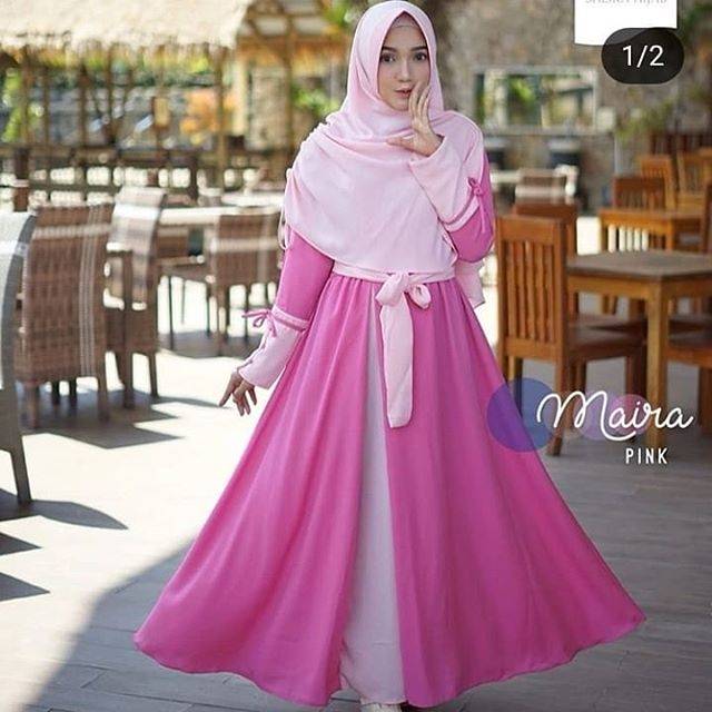 Gamis syari terbaru plus kerudung