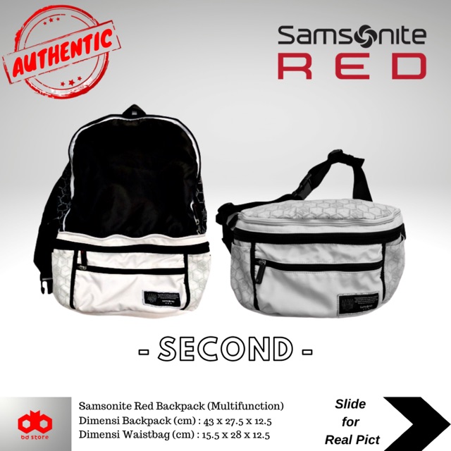 AUTHENTIC SECOND Samsonite (RED) Backpack - Multifunction