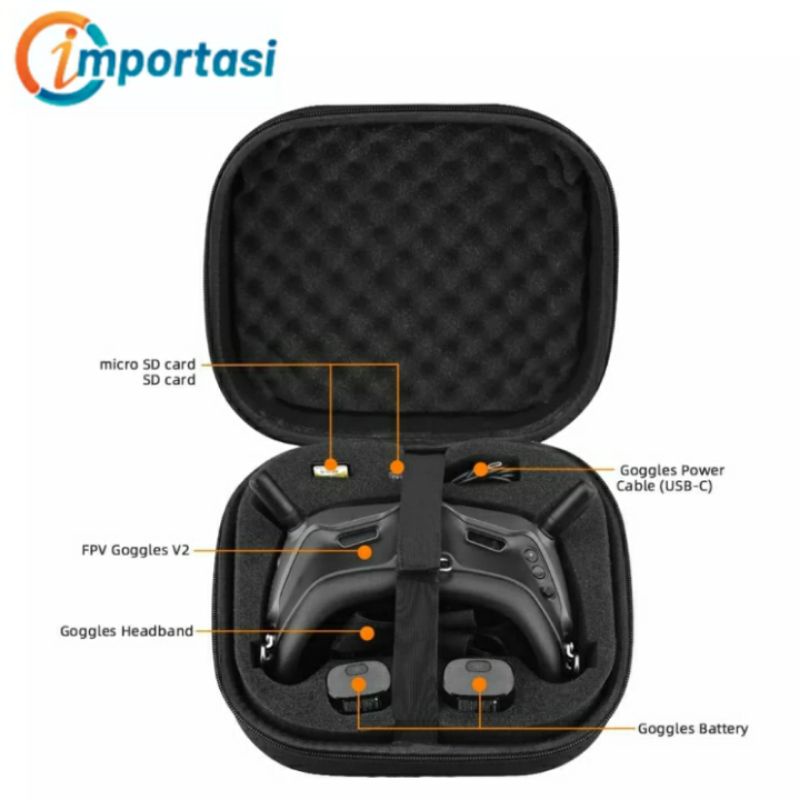 Storage Bag DJI FPV GOGGLE V2 Tas Hard Case Nylon Eva Protective Box