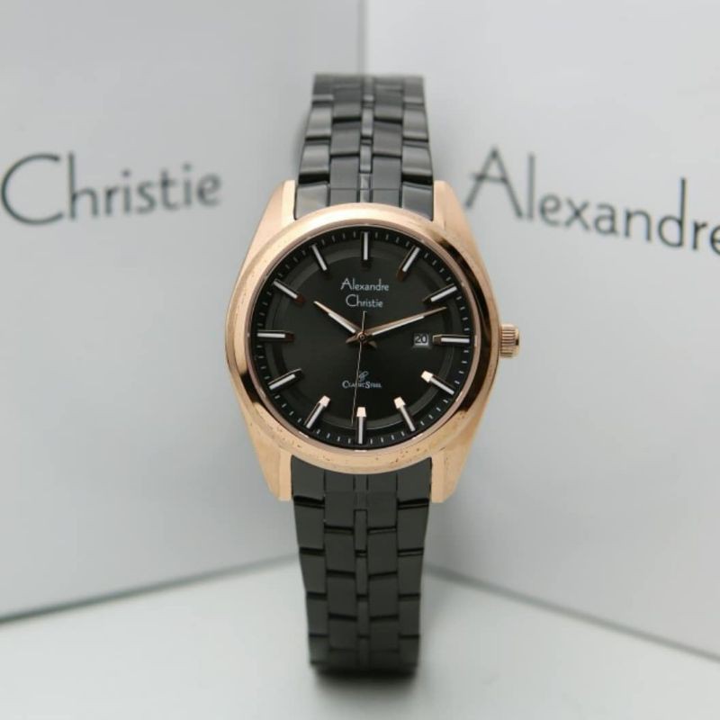 Jam Tangan Alexander Christie Wanita Black Rosegold ac8637