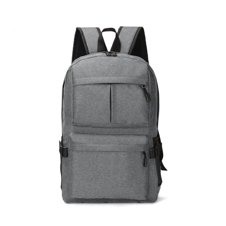 TAS RANSEL PRIA BACKPACK KANVAS GREY TA417G3 ACANTHO USB CHARGER ORI IMPORT GENDONG SEKOLAH PUNGGUNG