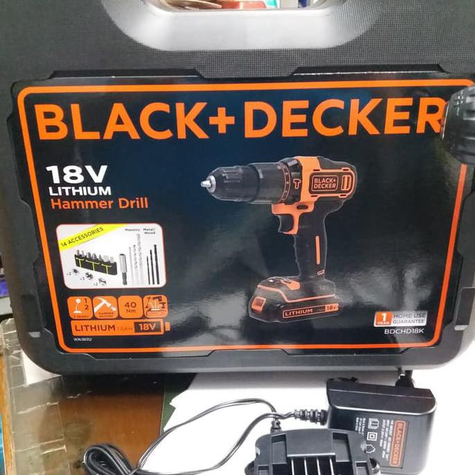 Baru Mesin Bor Corldless Impact Batre Baterai Black Decker 18V Ready Stok