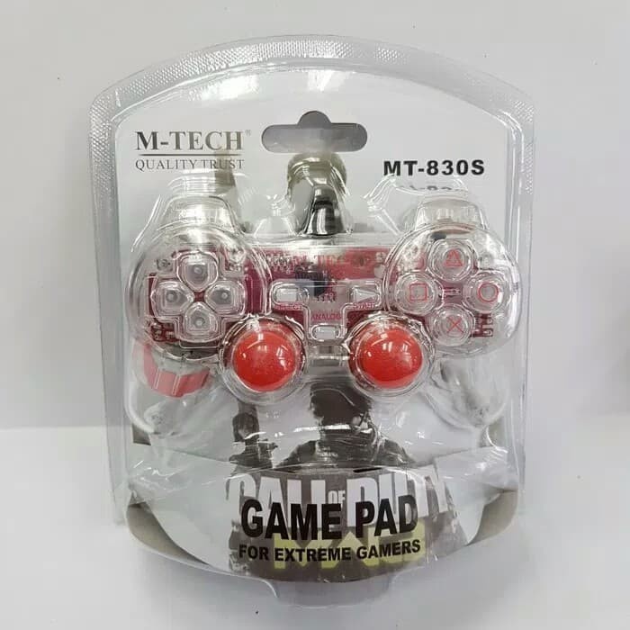 M TECH Gamepad Joystik MT-830 Transparan Single / Double
