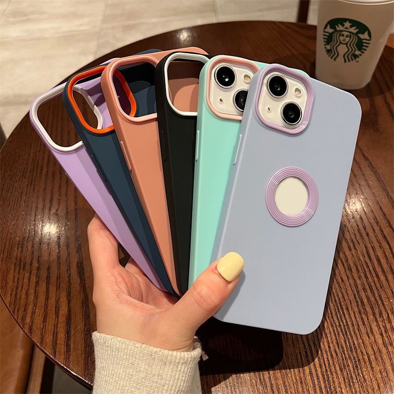 Case Pelindung Lensa Bulge 9 Warna 2 in 1 Bahan Silikon Tahan Banting Untuk iPhone 14 14Pro 14Plus 14promax