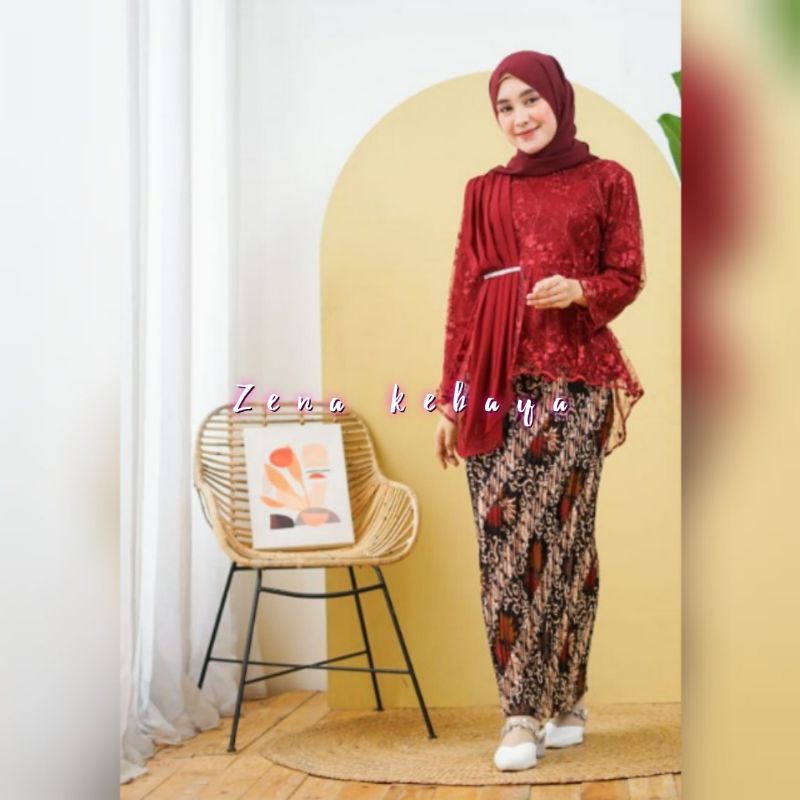 SET KEBAYA AURORA SELENDANG KEBAYA MODERN KEBAYA WISUDA KEBAYA PESTA